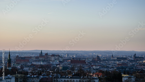 Kraków Stare Miasto widok z Kopiec Kraka © Szymon Korta