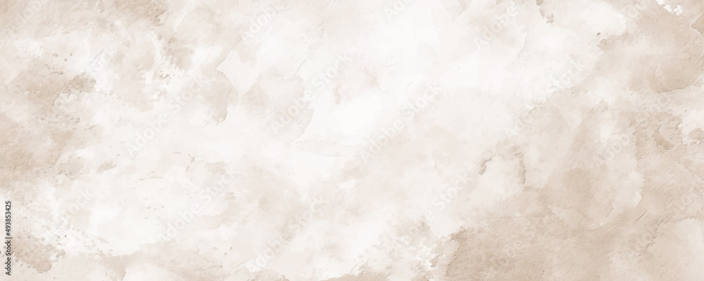 Vector watercolor art background. White stone surface. Stucco. Wall. Watercolour texture for cards, flyers, poster. watercolour banner. Brushstrokes and splashes. Grunge painted template for design.