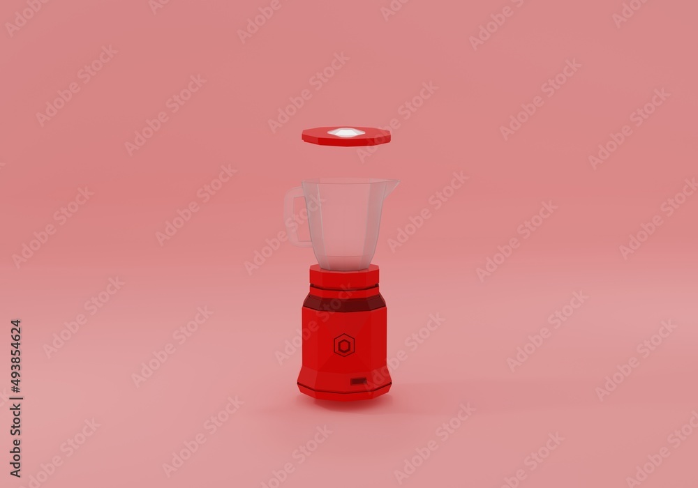 3d rendering. kitchen blender in cartoon style. 3d illustration 3d rendering. kitchen blender in cartoon style. 3d illustration