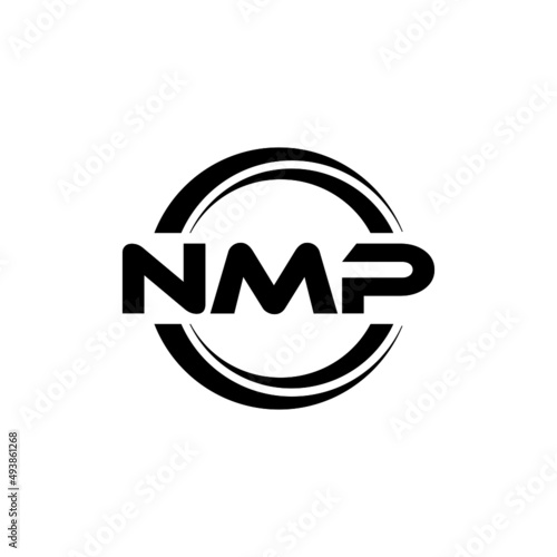 NMP letter logo design with white background in illustrator, vector logo modern alphabet font overlap style. calligraphy designs for logo, Poster, Invitation, etc.	 photo