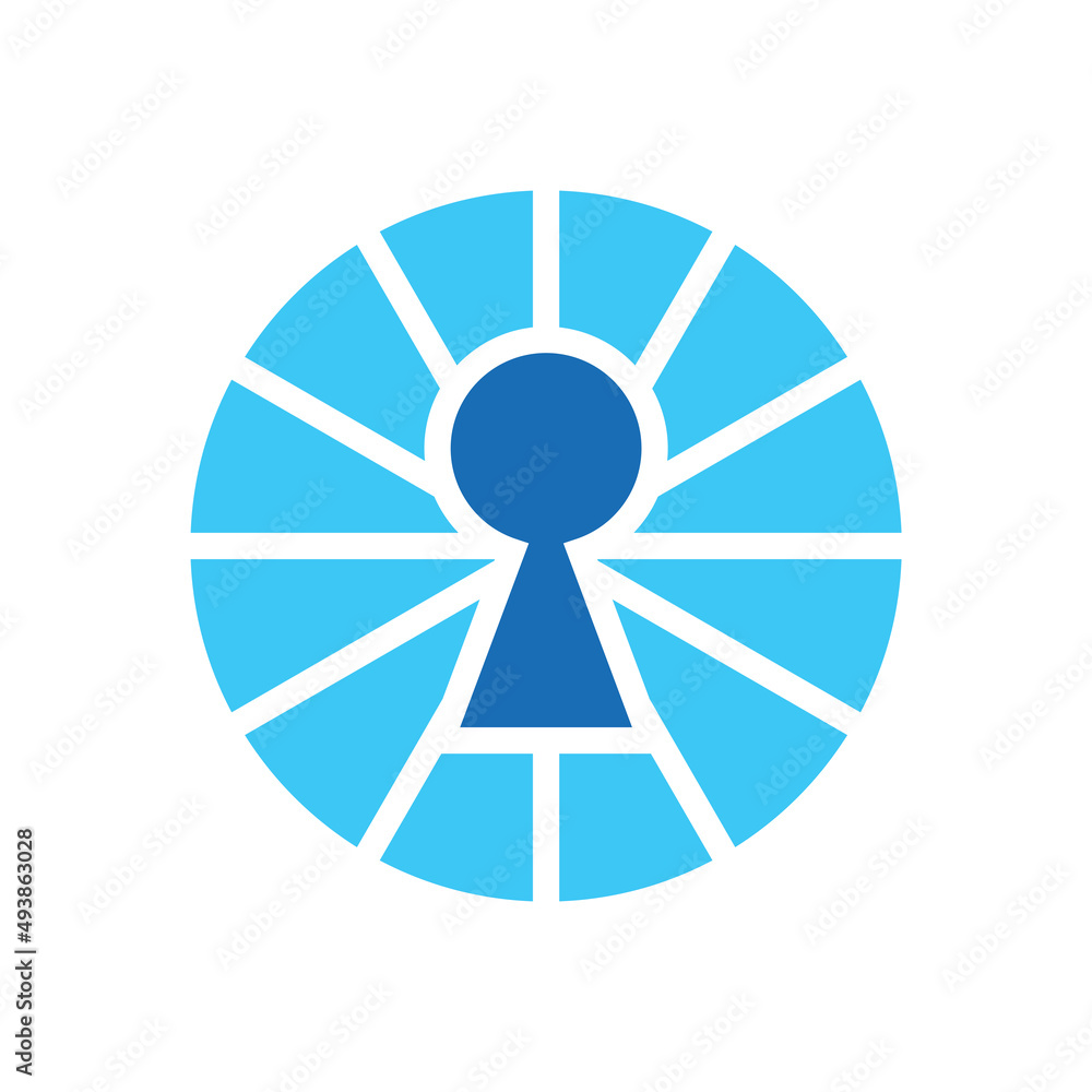 Keyhole logo design, creative lock symbol, security concept illustration Keyhole logo design, creative lock symbol, security concept illustration