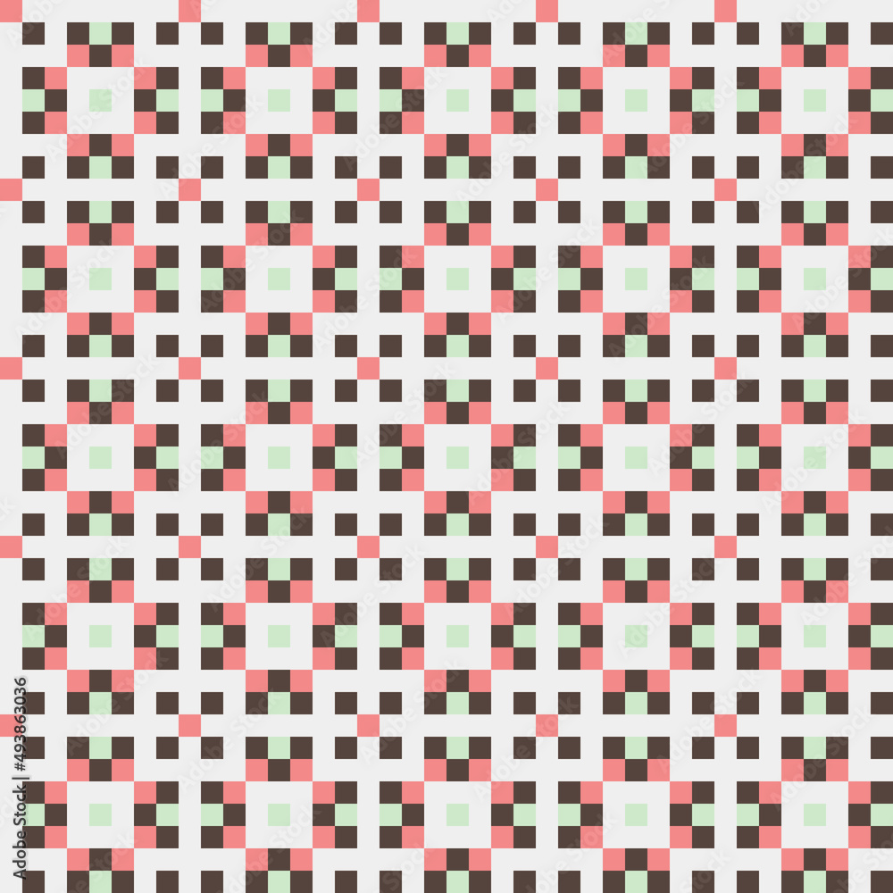 Fototapeta premium Abstract Cross Pattern generative computational art illustration