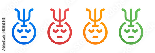 Psychology symbol icon collection. Mental icon in graphic design.