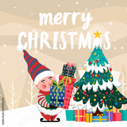 Merry Christmas Cute Doodle Social Media Post