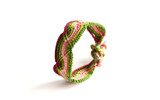 DIY woven friendship bracelets with unusual braiding. Summer accessory