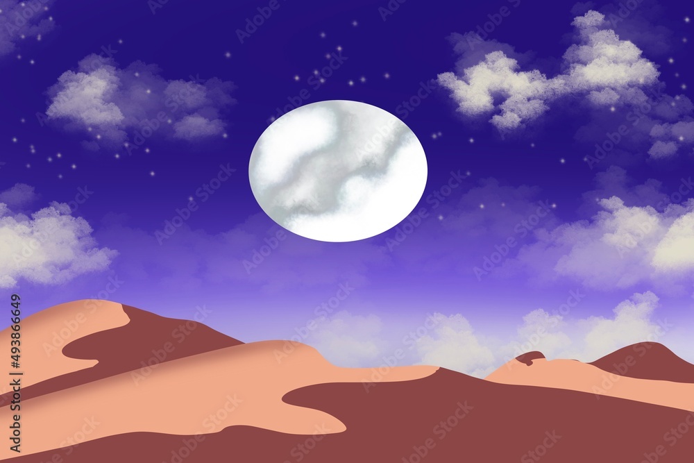 Sandy desert landscape colorful flat illustration. Empty valley with rocks, crags and green cactuses. Dry land with draughts and hot climate. beautiful panoramic view. Sandy desert landscape colorful flat illustration. Empty valley with rocks, crags and green cactuses. Dry land with draughts and hot climate. beautiful panoramic view.