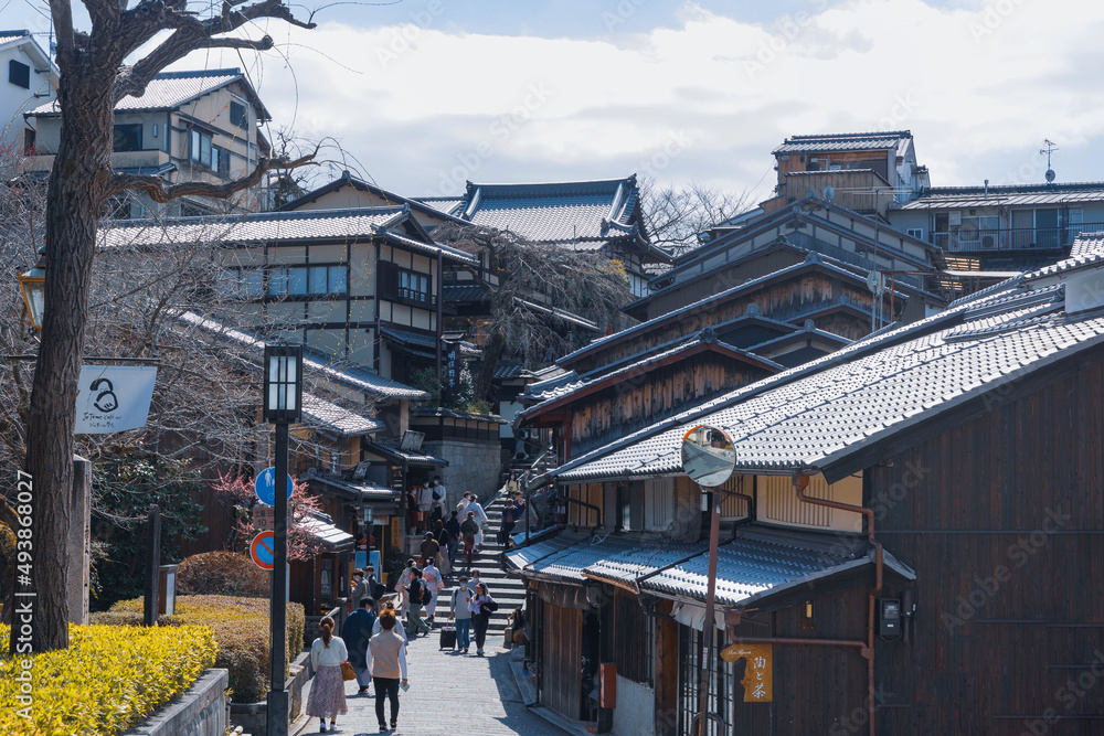 Fototapeta premium 八坂の塔、二年坂の道「京都観光」