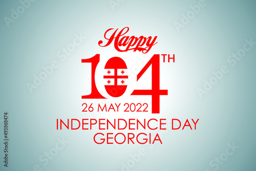 Happy Independence Day Georgia The 104th vector 10k