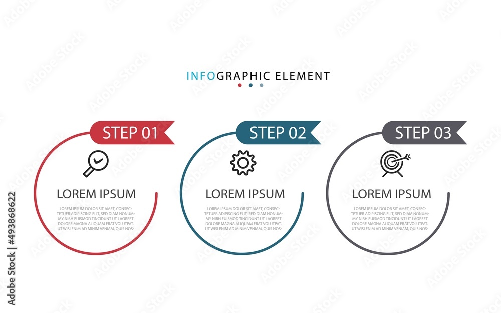3 steps, option or levels line infographic with label. Timeline info graphic. Business presentation, information brochure, banner, workflow layout template. Vector illustration. Eps10 3 steps, option or levels line infographic with label. Timeline info graphic. Business presentation, information brochure, banner, workflow layout template. Vector illustration. Eps10