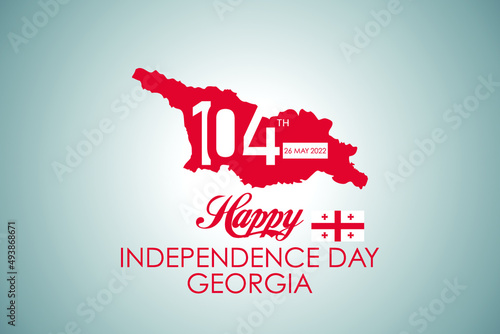 Happy Independence Day Georgia The 104th vector 10k