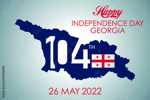 Happy Independence Day Georgia The 104th vector 10k