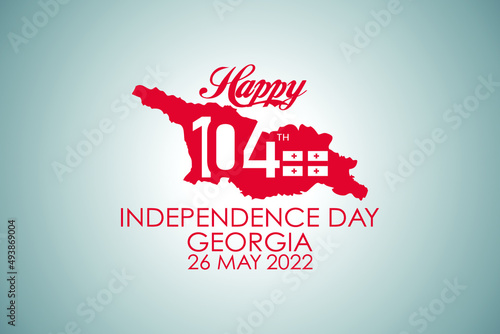 Happy Independence Day Georgia The 104th vector 10k