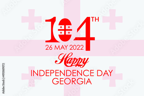 Happy Independence Day Georgia The 104th vector 10k