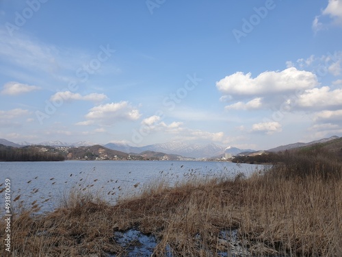 Blue Sky and River in Korea