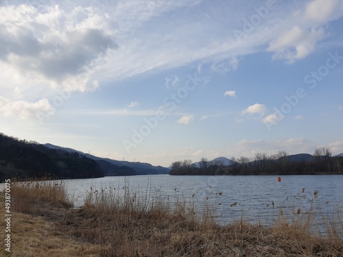 Blue Sky and River in Korea