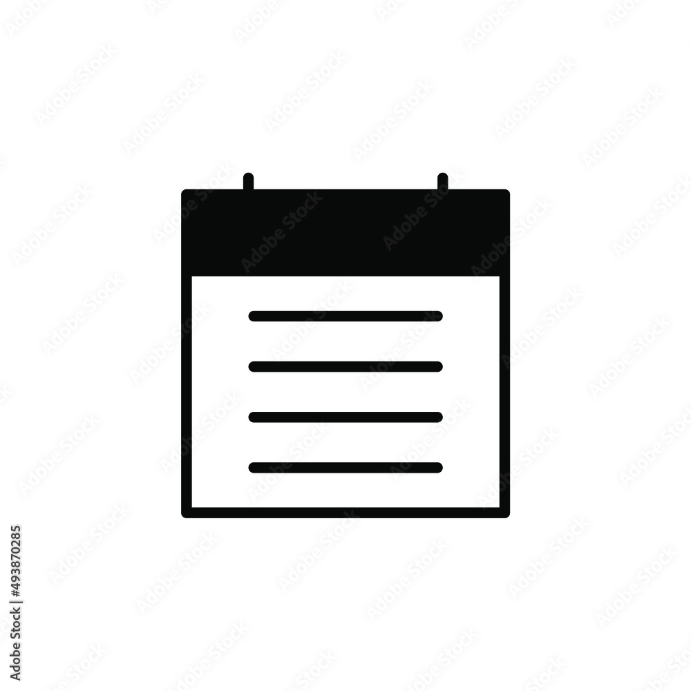 Notes, Notepad, Notebook, Memo, Diary, Paper Solid Line Icon Vector Illustration Logo Template. Suitable For Many Purposes. Notes, Notepad, Notebook, Memo, Diary, Paper Solid Line Icon Vector Illustration Logo Template. Suitable For Many Purposes.