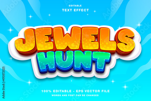 Jewels Hunt Game Logo Design