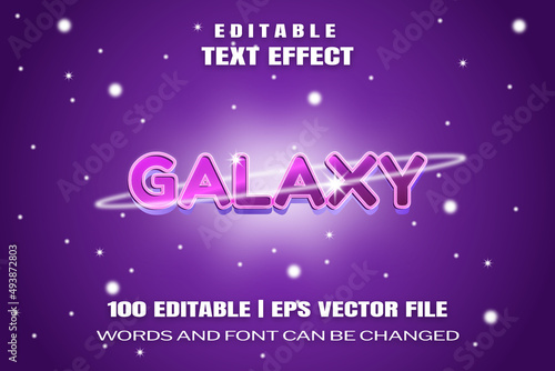 Editable text effects Galaxy , words and font can be changed