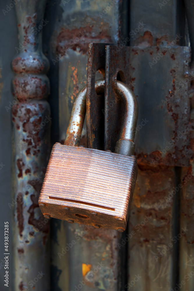 Old rusty lock.
Old rusty lock.