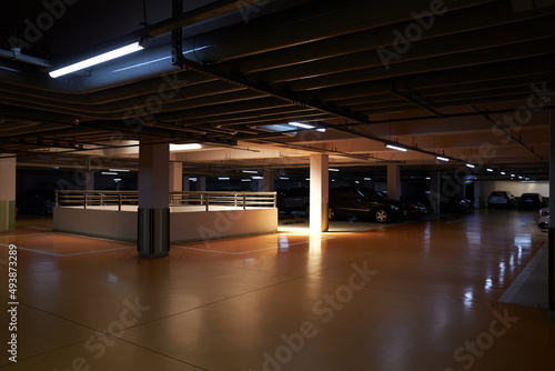 underground parking lot in Seoul, South Korea
