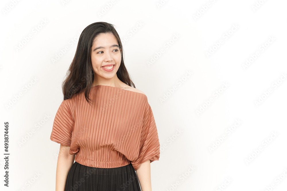 Standing and Smile Of Beautiful Asian Woman Isolated On White Background Standing and Smile Of Beautiful Asian Woman Isolated On White Background