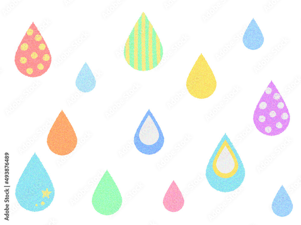 カラフルな雫のイラスト カラフルな雫のイラスト