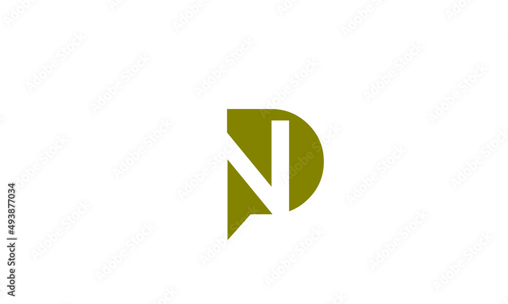 Alphabet letters Initials Monogram logo ND, DN, N and D Alphabet letters Initials Monogram logo ND, DN, N and D