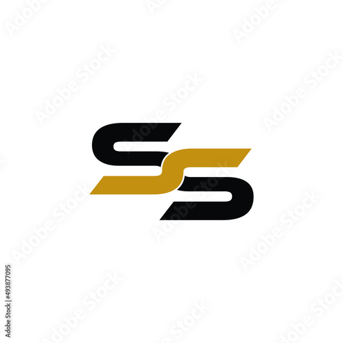 Letter SS simple logo design vector