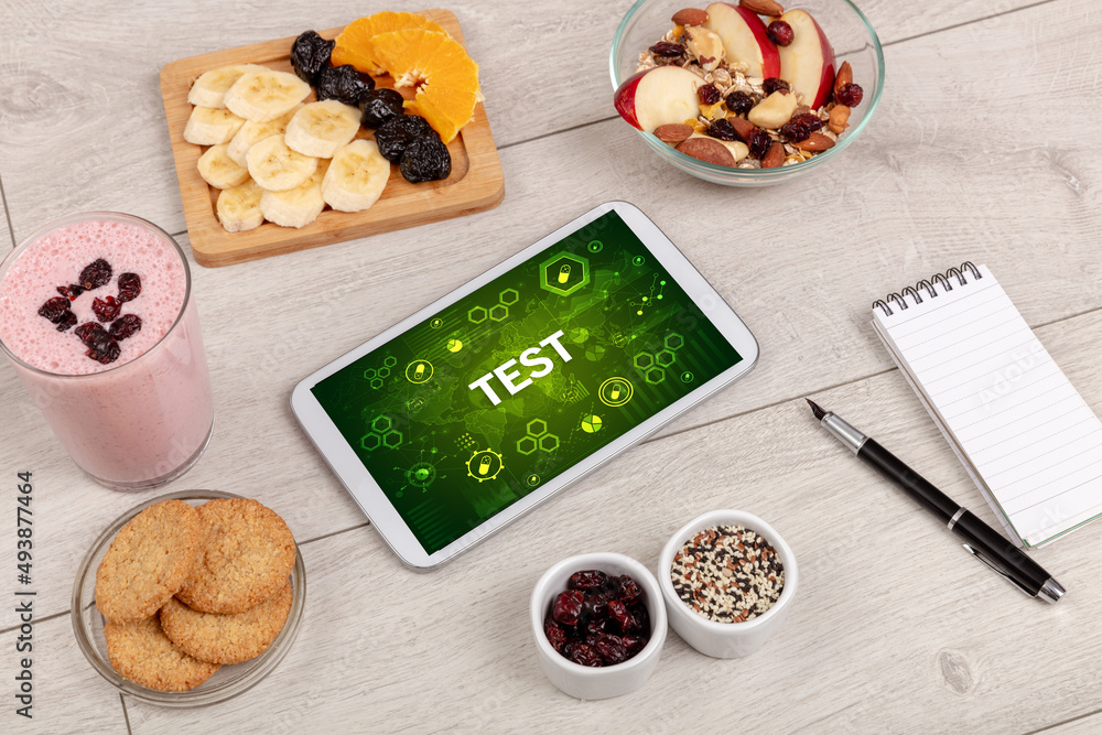 Healthy Tablet Pc compostion, immune system boost concept Healthy Tablet Pc compostion, immune system boost concept
