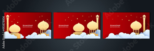 Islamic Background Design for Ramadan Kareem Vector Template Illustration