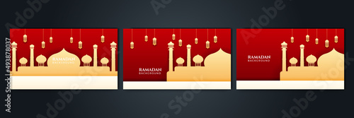 Islamic Background Design for Ramadan Kareem Vector Template Illustration