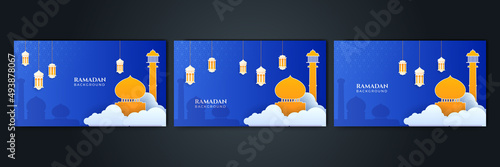 Islamic Background Design for Ramadan Kareem Vector Template Illustration