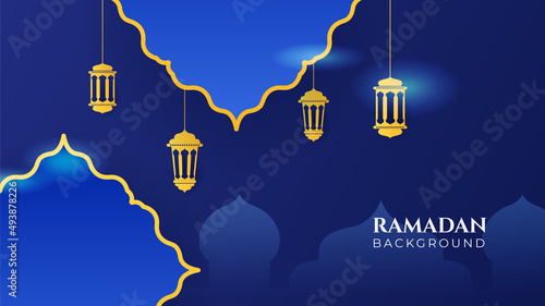 Islamic Background Design for Ramadan Kareem Vector Template Illustration