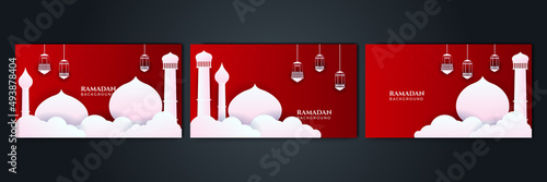 Islamic Background Design for Ramadan Kareem Vector Template Illustration