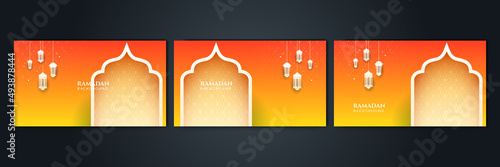 Islamic Background Design for Ramadan Kareem Vector Template Illustration
