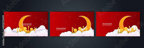 Islamic Background Design for Ramadan Kareem Vector Template Illustration