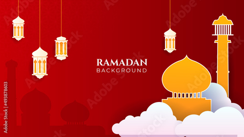 Islamic Background Design for Ramadan Kareem Vector Template Illustration