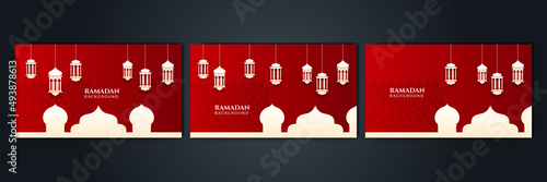 Islamic Background Design for Ramadan Kareem Vector Template Illustration