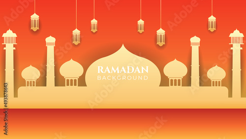 Islamic Background Design for Ramadan Kareem Vector Template Illustration