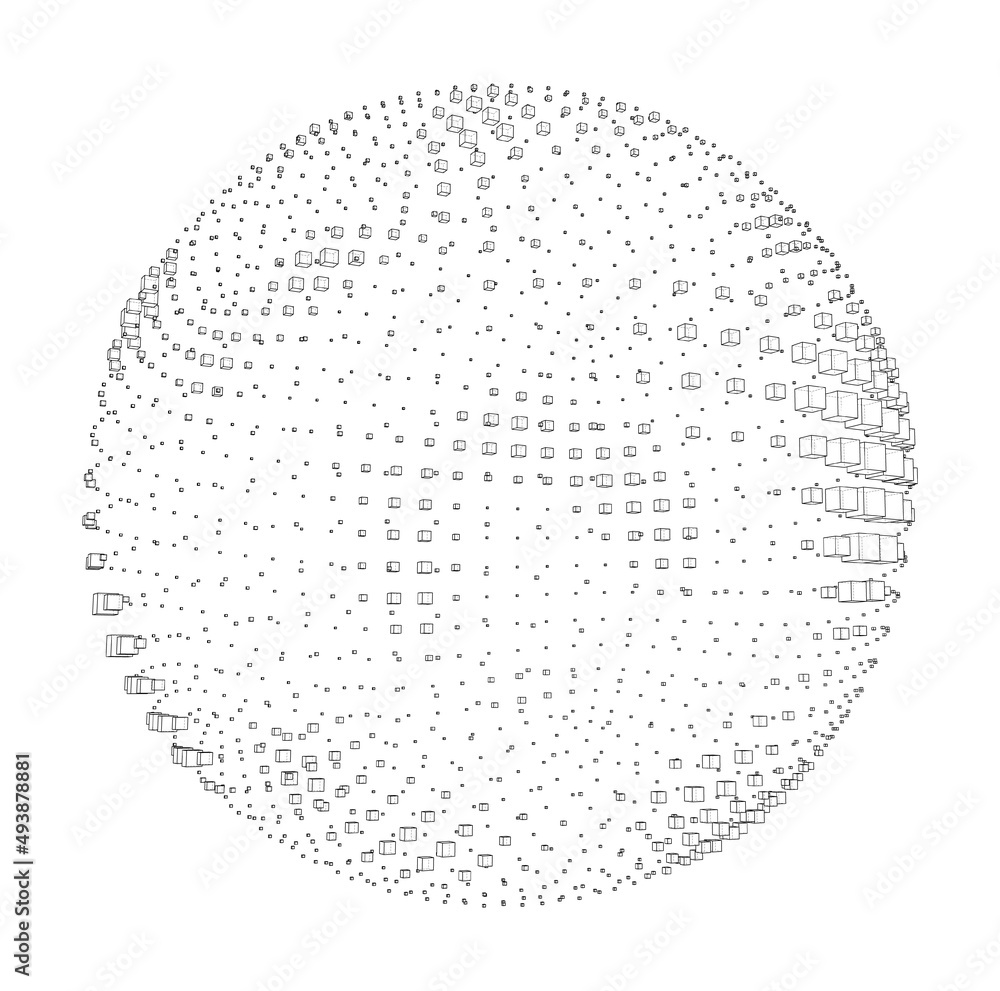 Vector abstract sphere background