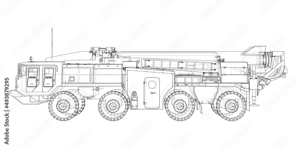 Army Rocket artillery system. Military concept