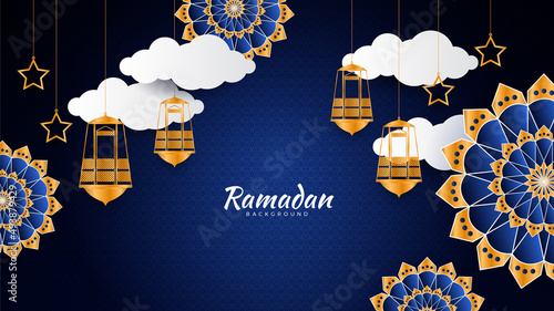 Islamic Background Design for Ramadan Kareem Vector Template Illustration