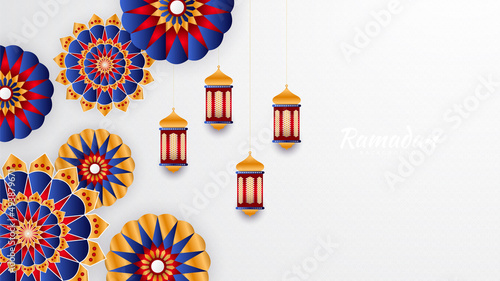 Islamic Background Design for Ramadan Kareem Vector Template Illustration