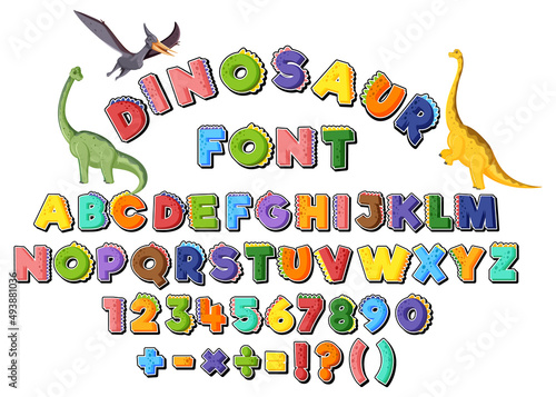 Font design for english alphabets and numbers