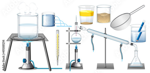 Set of equipment needed for science experiment