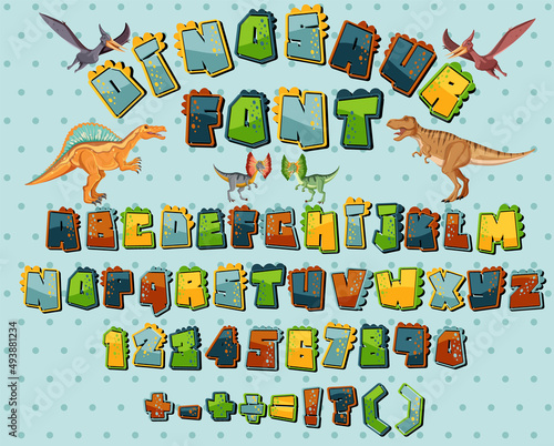 Font design for english alphabets and numbers