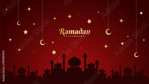 Islamic Background Design for Ramadan Kareem Vector Template Illustration