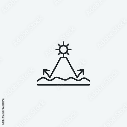 UVA_protection vector icon illustration sign