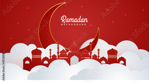 Islamic Background Design for Ramadan Kareem Vector Template Illustration