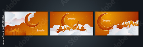 Islamic Background Design for Ramadan Kareem Vector Template Illustration